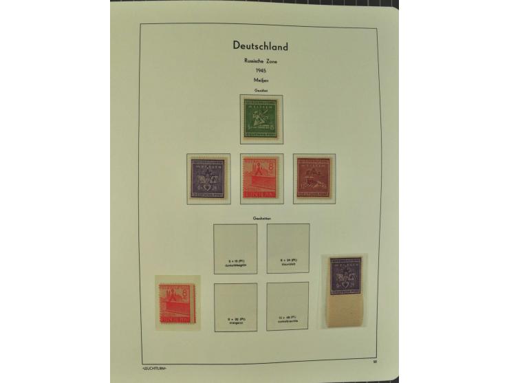 1945/46, postfrische, ungebrauchte und gestempelte Sammlung mit besseren Werten, Sätzen und Blocks, teils Altsignaturen