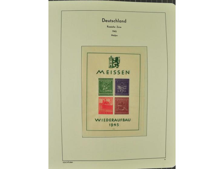 1945/46, postfrische, ungebrauchte und gestempelte Sammlung mit besseren Werten, Sätzen und Blocks, teils Altsignaturen