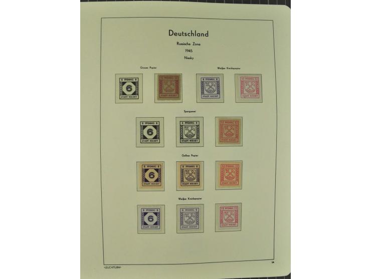 1945/46, postfrische, ungebrauchte und gestempelte Sammlung mit besseren Werten, Sätzen und Blocks, teils Altsignaturen