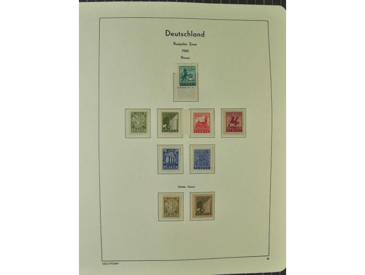 1945/46, postfrische, ungebrauchte und gestempelte Sammlung mit besseren Werten, Sätzen und Blocks, teils Altsignaturen