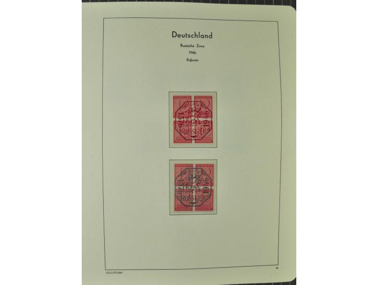 1945/46, postfrische, ungebrauchte und gestempelte Sammlung mit besseren Werten, Sätzen und Blocks, teils Altsignaturen