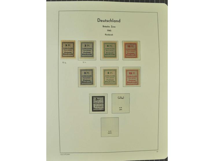 1945/46, postfrische, ungebrauchte und gestempelte Sammlung mit besseren Werten, Sätzen und Blocks, teils Altsignaturen