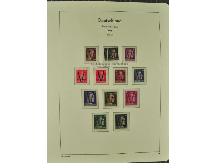 1945/46, postfrische, ungebrauchte und gestempelte Sammlung mit besseren Werten, Sätzen und Blocks, teils Altsignaturen