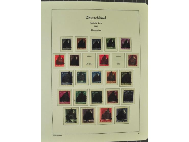1945/46, postfrische, ungebrauchte und gestempelte Sammlung mit besseren Werten, Sätzen und Blocks, teils Altsignaturen