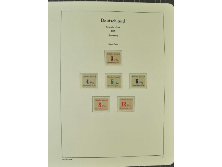 1945/46, postfrische, ungebrauchte und gestempelte Sammlung mit besseren Werten, Sätzen und Blocks, teils Altsignaturen