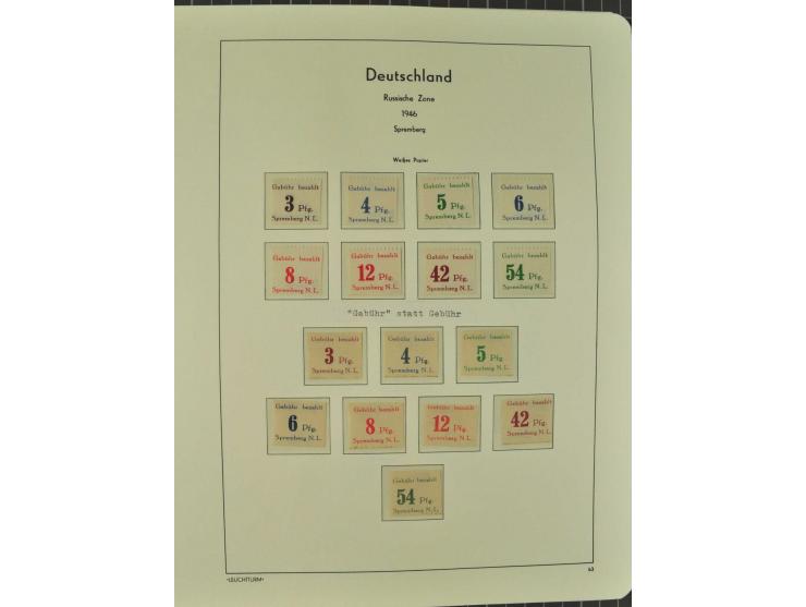 1945/46, postfrische, ungebrauchte und gestempelte Sammlung mit besseren Werten, Sätzen und Blocks, teils Altsignaturen