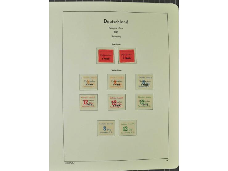1945/46, postfrische, ungebrauchte und gestempelte Sammlung mit besseren Werten, Sätzen und Blocks, teils Altsignaturen