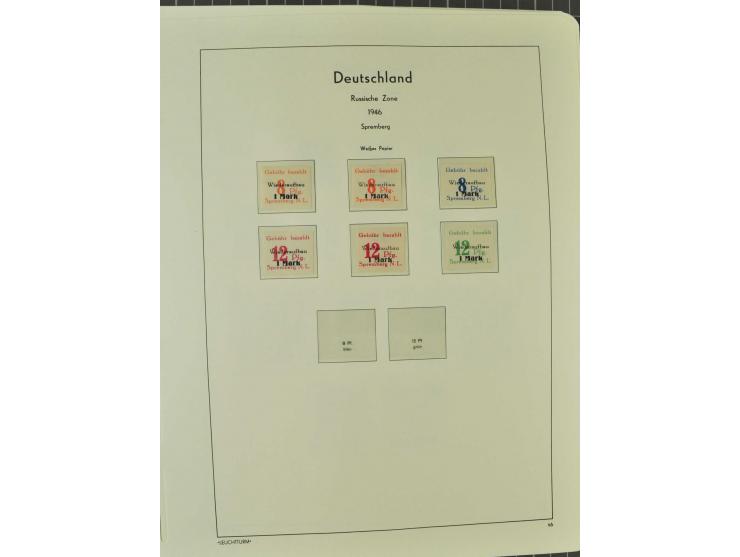 1945/46, postfrische, ungebrauchte und gestempelte Sammlung mit besseren Werten, Sätzen und Blocks, teils Altsignaturen