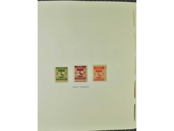 1945/46, postfrische, ungebrauchte und gestempelte Sammlung mit besseren Werten, Sätzen und Blocks, teils Altsignaturen