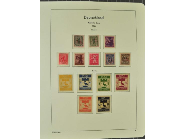 1945/46, postfrische, ungebrauchte und gestempelte Sammlung mit besseren Werten, Sätzen und Blocks, teils Altsignaturen