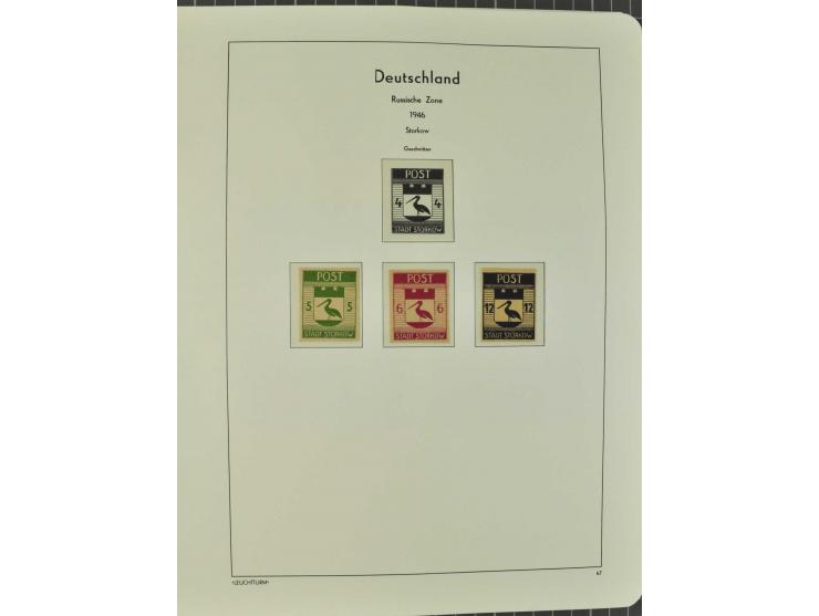 1945/46, postfrische, ungebrauchte und gestempelte Sammlung mit besseren Werten, Sätzen und Blocks, teils Altsignaturen