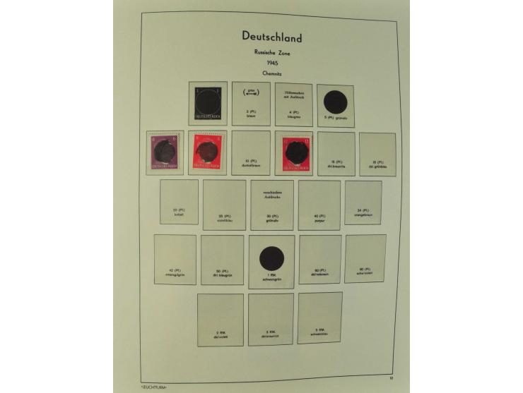 1945/46, postfrische, ungebrauchte und gestempelte Sammlung mit besseren Werten, Sätzen und Blocks, teils Altsignaturen