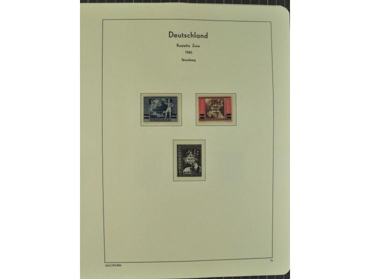 1945/46, postfrische, ungebrauchte und gestempelte Sammlung mit besseren Werten, Sätzen und Blocks, teils Altsignaturen