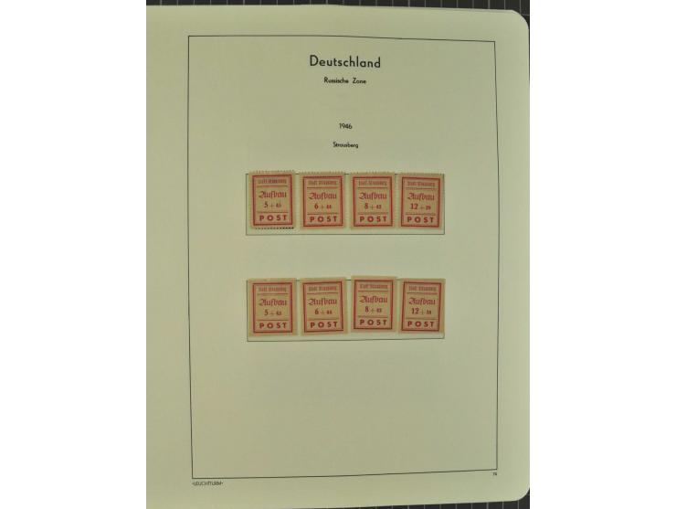 1945/46, postfrische, ungebrauchte und gestempelte Sammlung mit besseren Werten, Sätzen und Blocks, teils Altsignaturen