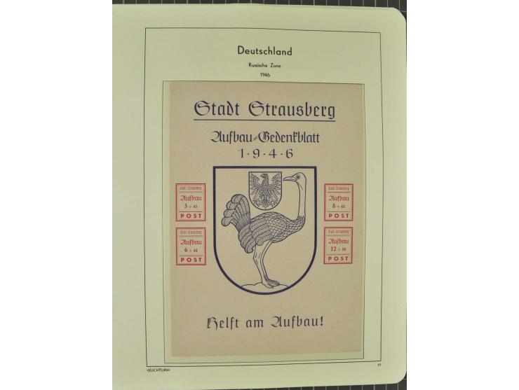 1945/46, postfrische, ungebrauchte und gestempelte Sammlung mit besseren Werten, Sätzen und Blocks, teils Altsignaturen