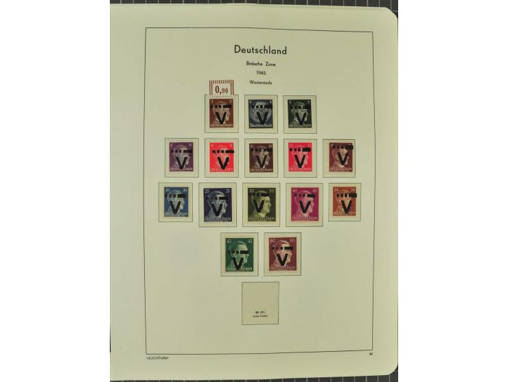1945/46, postfrische, ungebrauchte und gestempelte Sammlung mit besseren Werten, Sätzen und Blocks, teils Altsignaturen