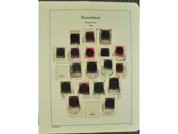 1945/46, postfrische, ungebrauchte und gestempelte Sammlung mit besseren Werten, Sätzen und Blocks, teils Altsignaturen