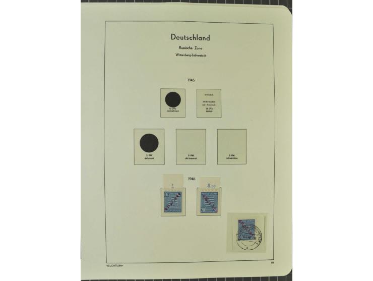 1945/46, postfrische, ungebrauchte und gestempelte Sammlung mit besseren Werten, Sätzen und Blocks, teils Altsignaturen