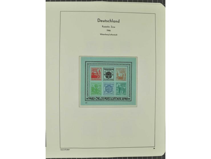 1945/46, postfrische, ungebrauchte und gestempelte Sammlung mit besseren Werten, Sätzen und Blocks, teils Altsignaturen
