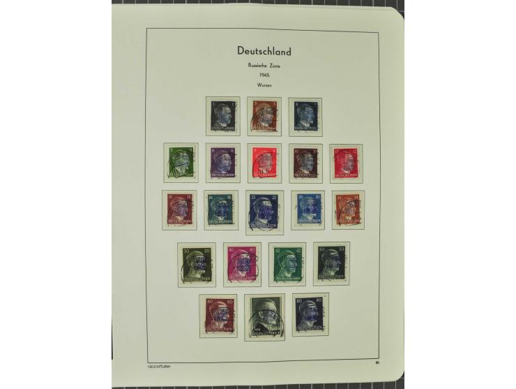 1945/46, postfrische, ungebrauchte und gestempelte Sammlung mit besseren Werten, Sätzen und Blocks, teils Altsignaturen
