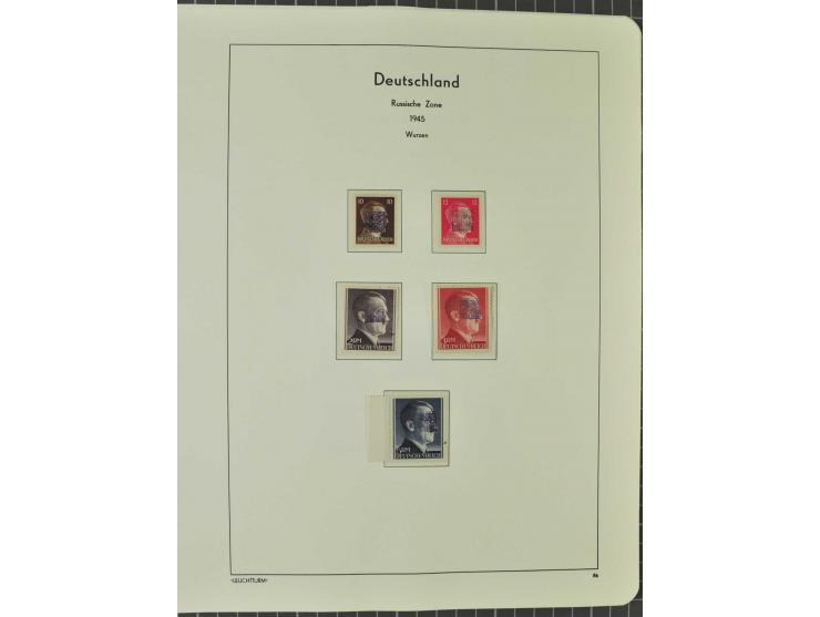 1945/46, postfrische, ungebrauchte und gestempelte Sammlung mit besseren Werten, Sätzen und Blocks, teils Altsignaturen