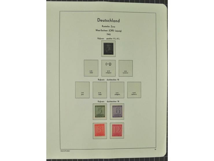1945/46, postfrische, ungebrauchte und gestempelte Sammlung mit besseren Werten, Sätzen und Blocks, teils Altsignaturen