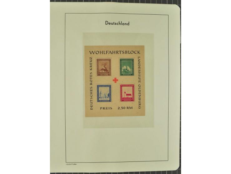 1945/46, postfrische, ungebrauchte und gestempelte Sammlung mit besseren Werten, Sätzen und Blocks, teils Altsignaturen