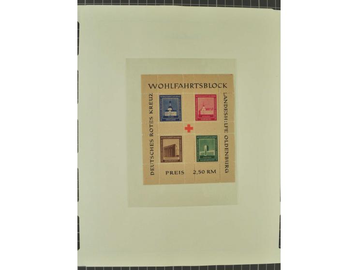 1945/46, postfrische, ungebrauchte und gestempelte Sammlung mit besseren Werten, Sätzen und Blocks, teils Altsignaturen
