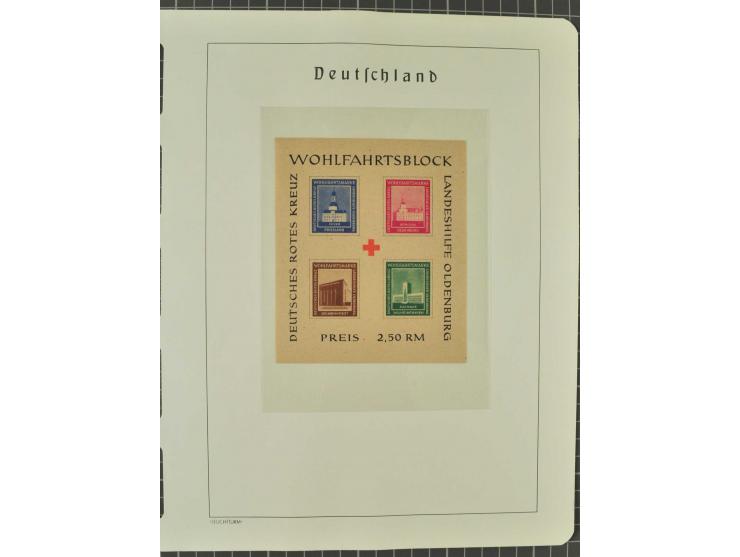 1945/46, postfrische, ungebrauchte und gestempelte Sammlung mit besseren Werten, Sätzen und Blocks, teils Altsignaturen
