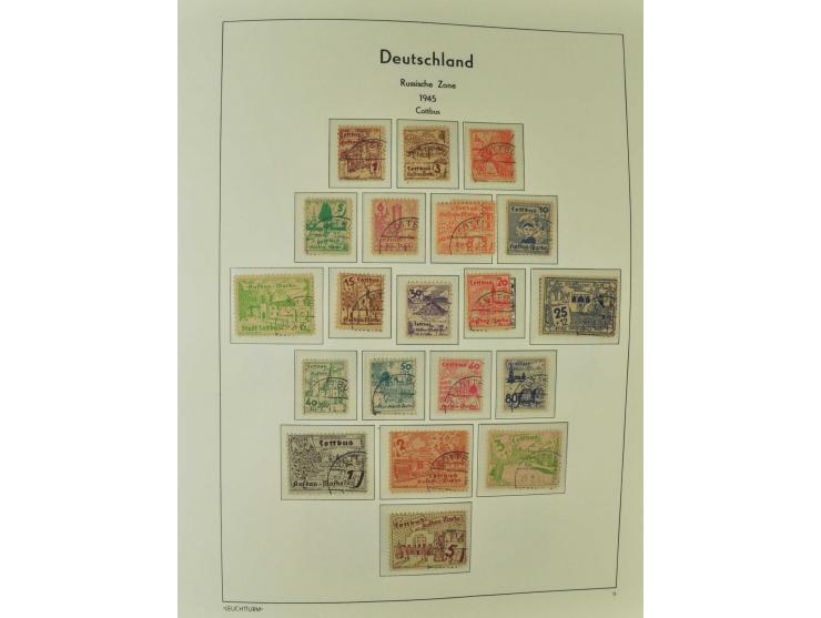 1945/46, postfrische, ungebrauchte und gestempelte Sammlung mit besseren Werten, Sätzen und Blocks, teils Altsignaturen