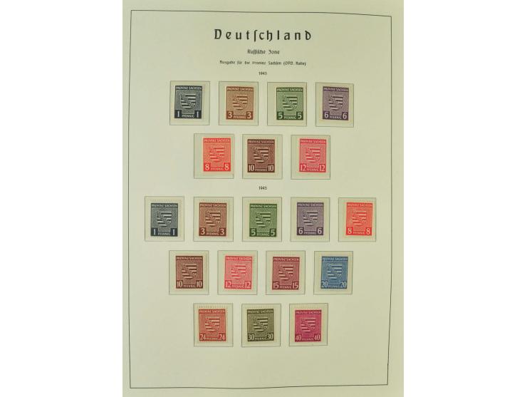 1945/49, postfrische, ungebrauchte und gestempelte Sammlung mit u.a. Mi.-Nr. 41, 80X, 150-55X, Bl.5X+Y, 6 etc., teils Neugumm