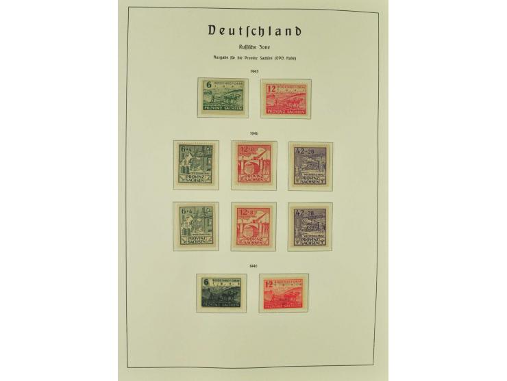 1945/49, postfrische, ungebrauchte und gestempelte Sammlung mit u.a. Mi.-Nr. 41, 80X, 150-55X, Bl.5X+Y, 6 etc., teils Neugumm