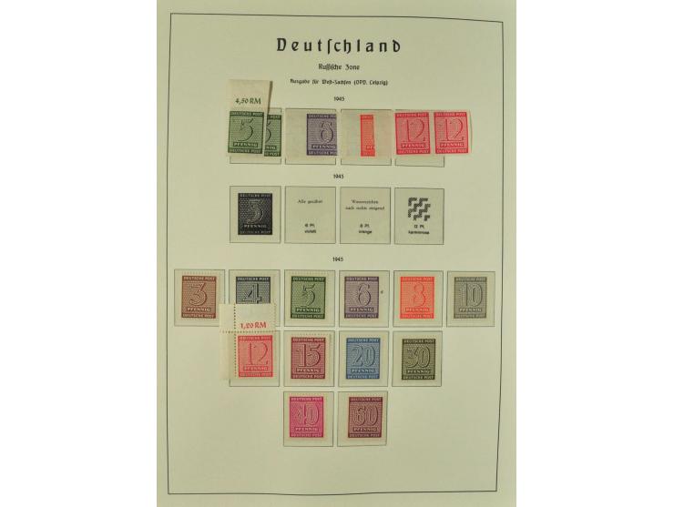 1945/49, postfrische, ungebrauchte und gestempelte Sammlung mit u.a. Mi.-Nr. 41, 80X, 150-55X, Bl.5X+Y, 6 etc., teils Neugumm