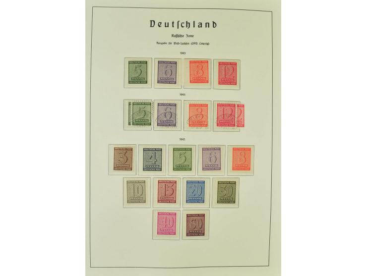 1945/49, postfrische, ungebrauchte und gestempelte Sammlung mit u.a. Mi.-Nr. 41, 80X, 150-55X, Bl.5X+Y, 6 etc., teils Neugumm