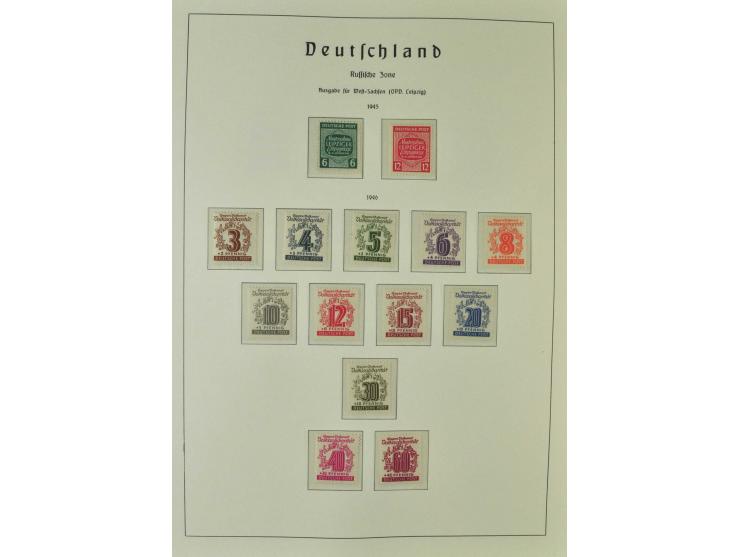 1945/49, postfrische, ungebrauchte und gestempelte Sammlung mit u.a. Mi.-Nr. 41, 80X, 150-55X, Bl.5X+Y, 6 etc., teils Neugumm