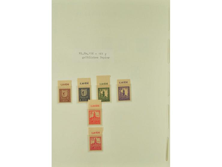 1945/49, postfrische, ungebrauchte und gestempelte Sammlung mit u.a. Mi.-Nr. 41, 80X, 150-55X, Bl.5X+Y, 6 etc., teils Neugumm