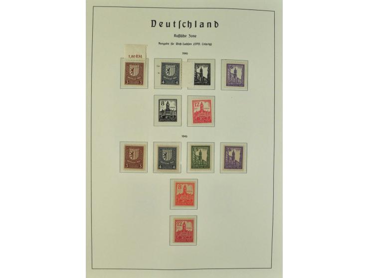 1945/49, postfrische, ungebrauchte und gestempelte Sammlung mit u.a. Mi.-Nr. 41, 80X, 150-55X, Bl.5X+Y, 6 etc., teils Neugumm
