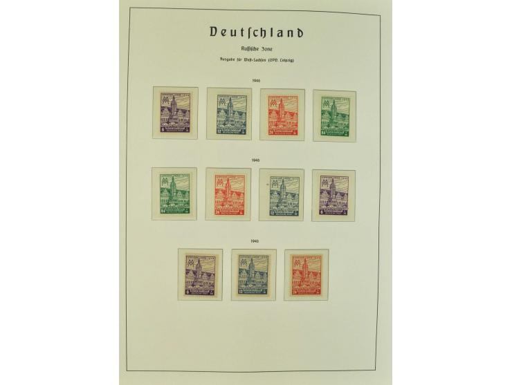 1945/49, postfrische, ungebrauchte und gestempelte Sammlung mit u.a. Mi.-Nr. 41, 80X, 150-55X, Bl.5X+Y, 6 etc., teils Neugumm