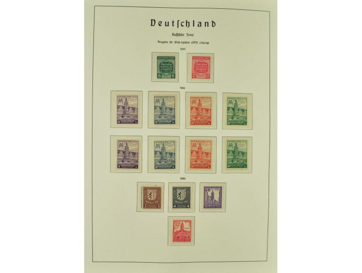 1945/49, postfrische, ungebrauchte und gestempelte Sammlung mit u.a. Mi.-Nr. 41, 80X, 150-55X, Bl.5X+Y, 6 etc., teils Neugumm