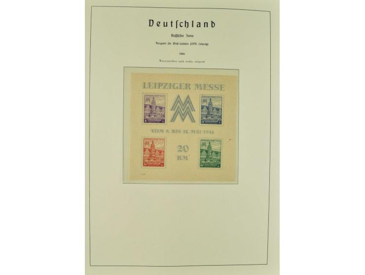 1945/49, postfrische, ungebrauchte und gestempelte Sammlung mit u.a. Mi.-Nr. 41, 80X, 150-55X, Bl.5X+Y, 6 etc., teils Neugumm