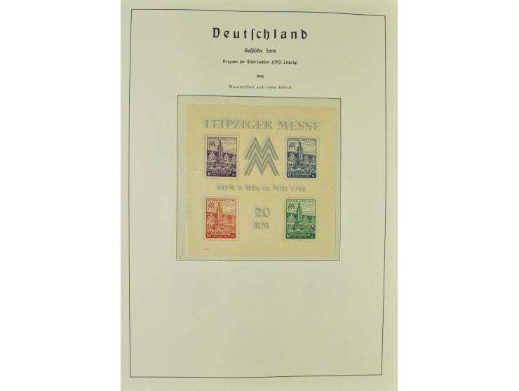 1945/49, postfrische, ungebrauchte und gestempelte Sammlung mit u.a. Mi.-Nr. 41, 80X, 150-55X, Bl.5X+Y, 6 etc., teils Neugumm