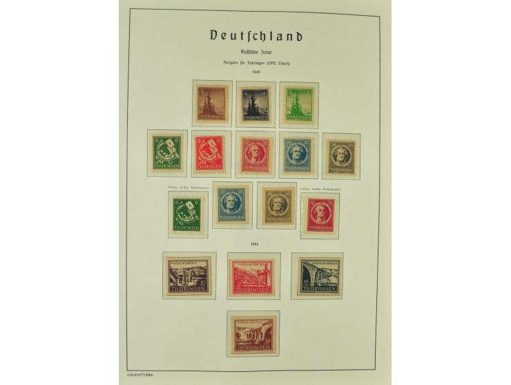 1945/49, postfrische, ungebrauchte und gestempelte Sammlung mit u.a. Mi.-Nr. 41, 80X, 150-55X, Bl.5X+Y, 6 etc., teils Neugumm