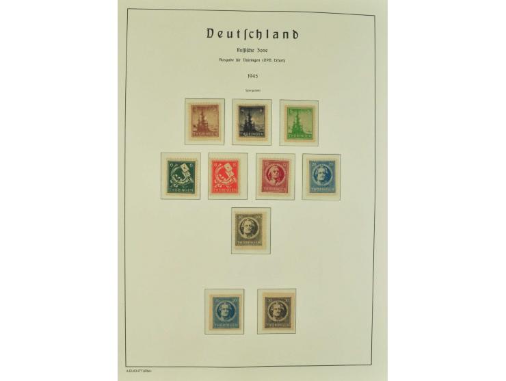 1945/49, postfrische, ungebrauchte und gestempelte Sammlung mit u.a. Mi.-Nr. 41, 80X, 150-55X, Bl.5X+Y, 6 etc., teils Neugumm