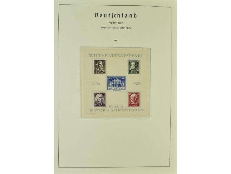 1945/49, postfrische, ungebrauchte und gestempelte Sammlung mit u.a. Mi.-Nr. 41, 80X, 150-55X, Bl.5X+Y, 6 etc., teils Neugumm