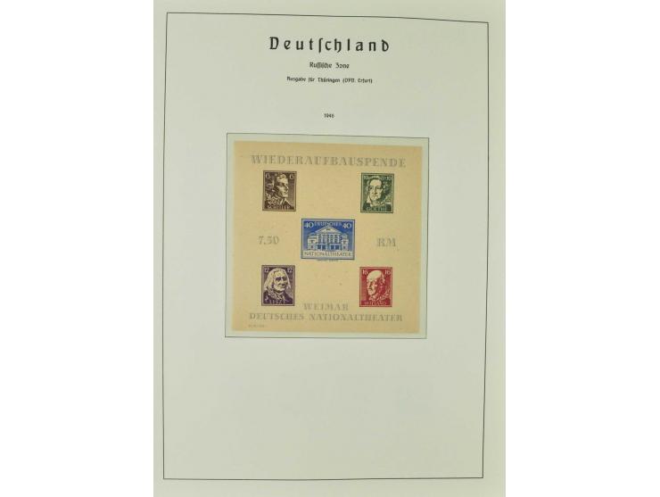 1945/49, postfrische, ungebrauchte und gestempelte Sammlung mit u.a. Mi.-Nr. 41, 80X, 150-55X, Bl.5X+Y, 6 etc., teils Neugumm