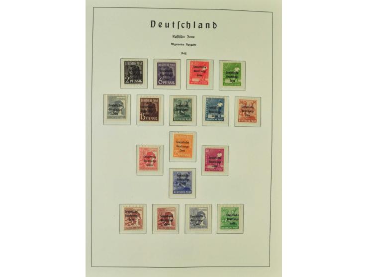 1945/49, postfrische, ungebrauchte und gestempelte Sammlung mit u.a. Mi.-Nr. 41, 80X, 150-55X, Bl.5X+Y, 6 etc., teils Neugumm