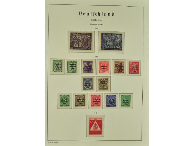 1945/49, postfrische, ungebrauchte und gestempelte Sammlung mit u.a. Mi.-Nr. 41, 80X, 150-55X, Bl.5X+Y, 6 etc., teils Neugumm