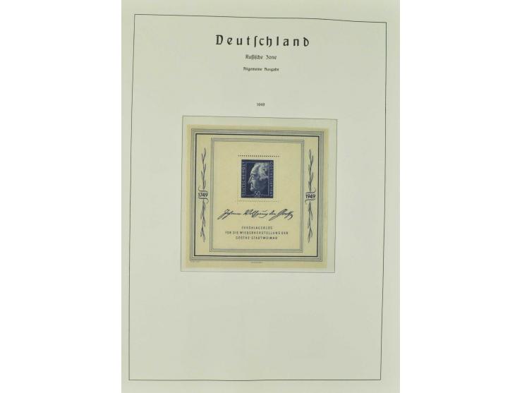 1945/49, postfrische, ungebrauchte und gestempelte Sammlung mit u.a. Mi.-Nr. 41, 80X, 150-55X, Bl.5X+Y, 6 etc., teils Neugumm