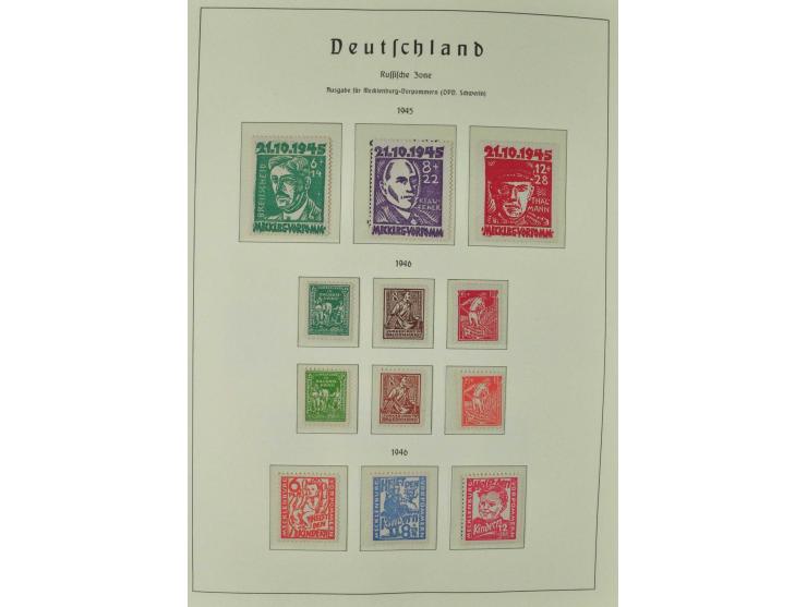 1945/49, postfrische, ungebrauchte und gestempelte Sammlung mit u.a. Mi.-Nr. 41, 80X, 150-55X, Bl.5X+Y, 6 etc., teils Neugumm