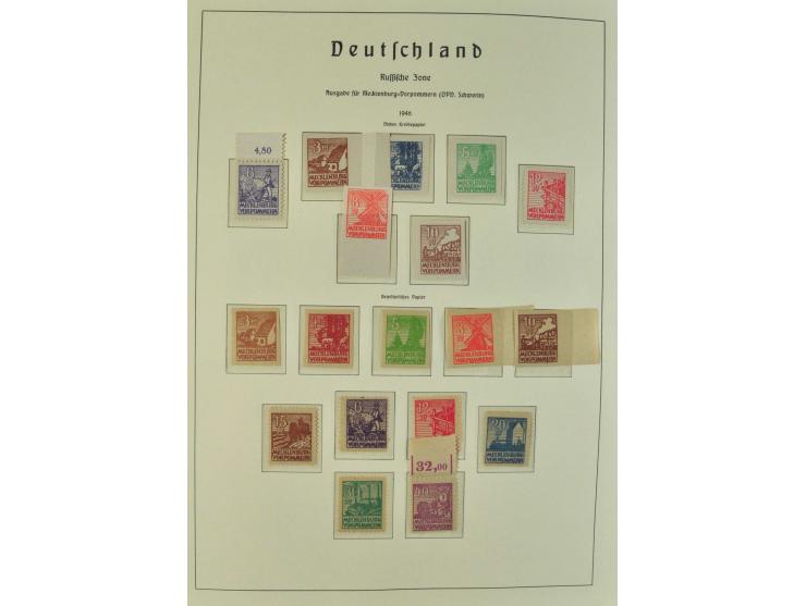 1945/49, postfrische, ungebrauchte und gestempelte Sammlung mit u.a. Mi.-Nr. 41, 80X, 150-55X, Bl.5X+Y, 6 etc., teils Neugumm